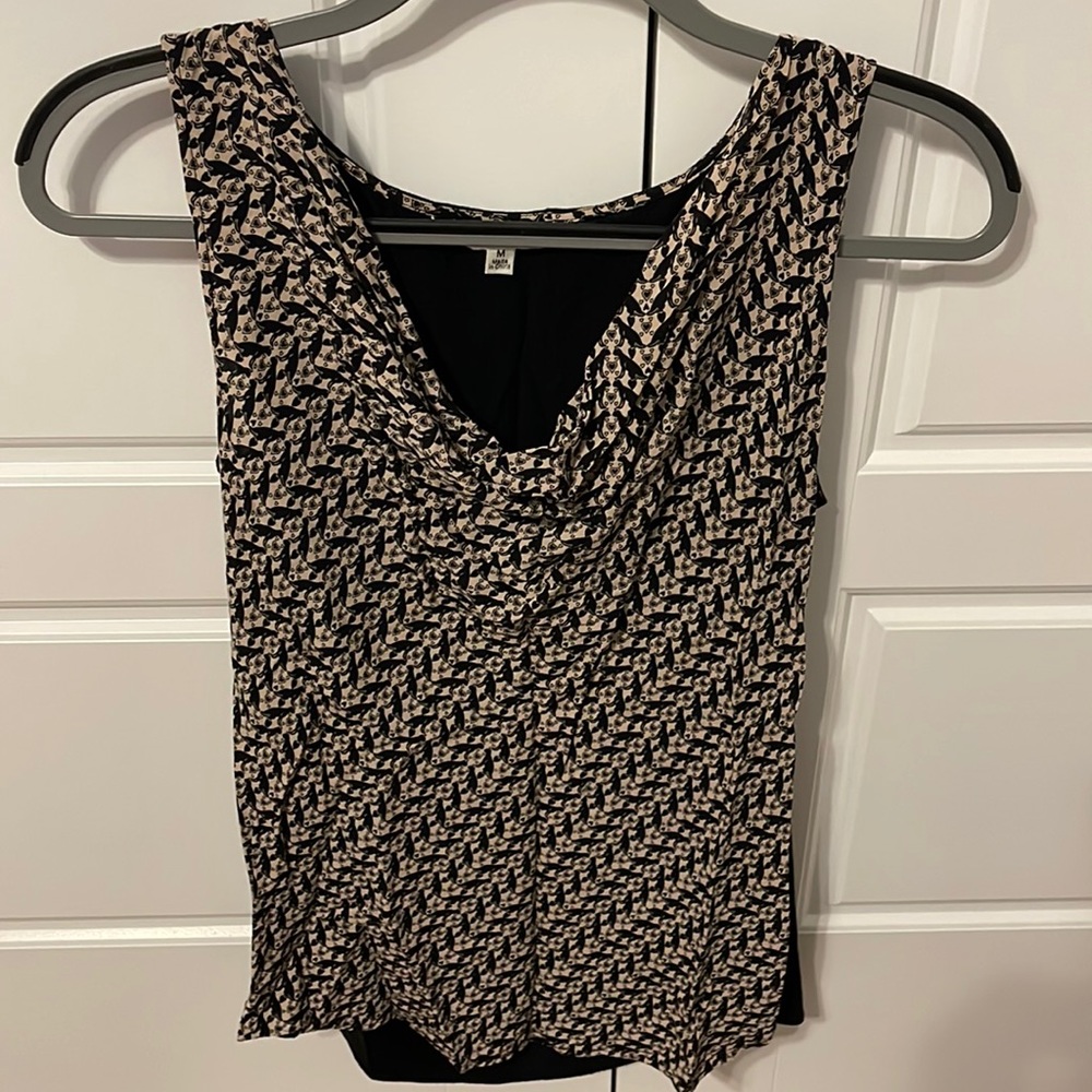 CAbi #829 Cat Lovers Drape Neckline Sleeveless rope, size medium